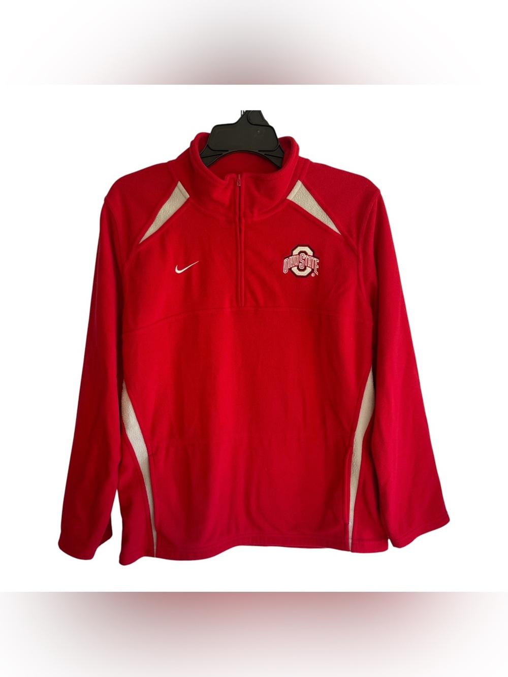 Nike Ohio State Buckeyes Pullover Jacket Fleece Sweatshirt Boys 16 18 Pockets